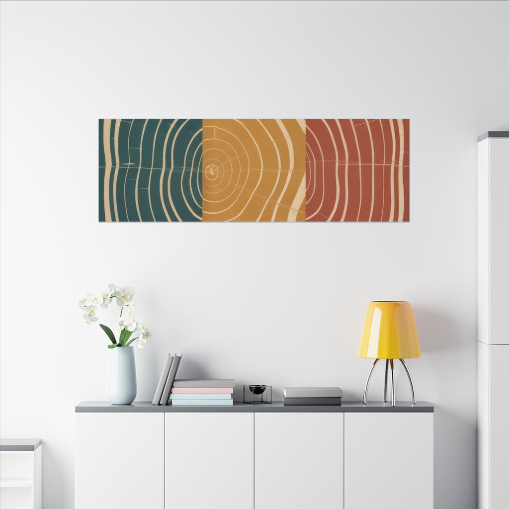 Abstract Wood Grain Trio Matte Canvas | Stretched Wall Art