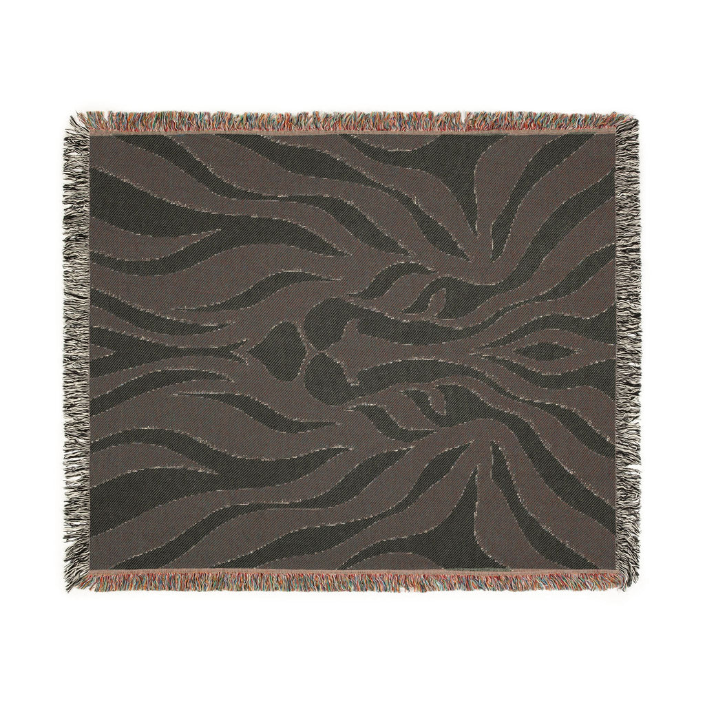 Abstract Lion Woven Blanket | Animal Print Throw