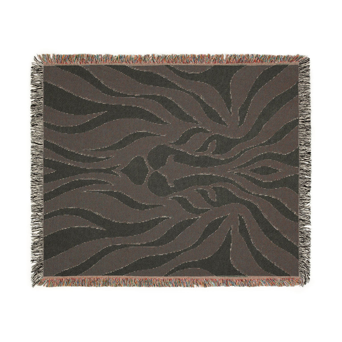 Abstract Lion Woven Blanket | Animal Print Throw