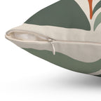 Abstract Floral Throw Pillow | Terracotta Blush Sage