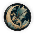 Dragon Crescent Moon Wall Clock | Midnight Stars Emblem