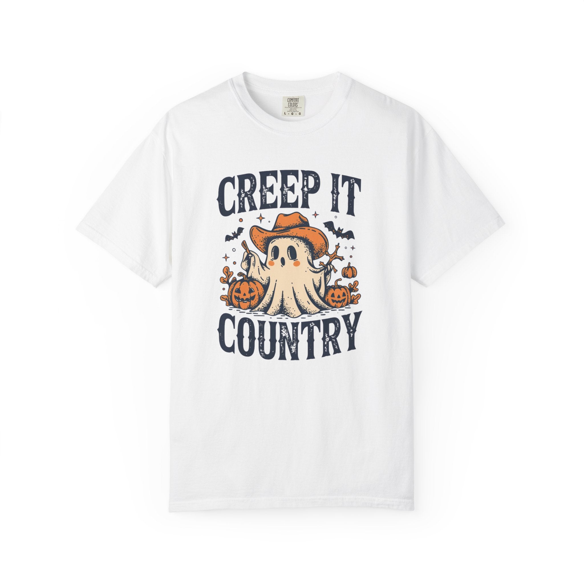Creep It Country T-shirt | Halloween Ghost with Pumpkins