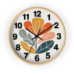 Mid-century modern flower wall clock alternate product view 5
