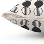 Monochrome Circle Throw Pillow | Mid Century Modern Decor