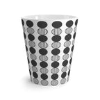 Black White Geometric Latte Mug | Mid Century Modern