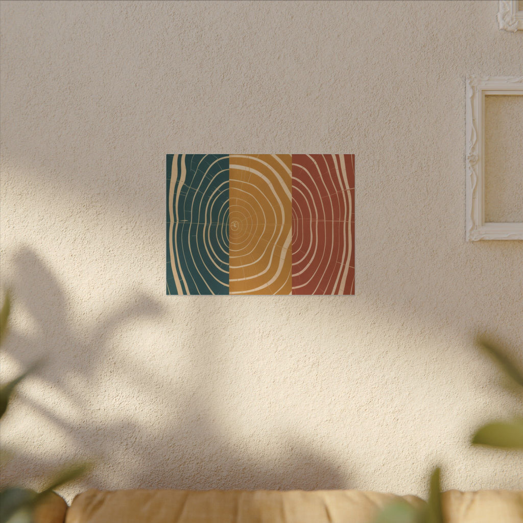 Abstract Wood Grain Trio Matte Canvas | Stretched Wall Art