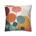 Watercolor Botanical Faux Suede Pillow Cover