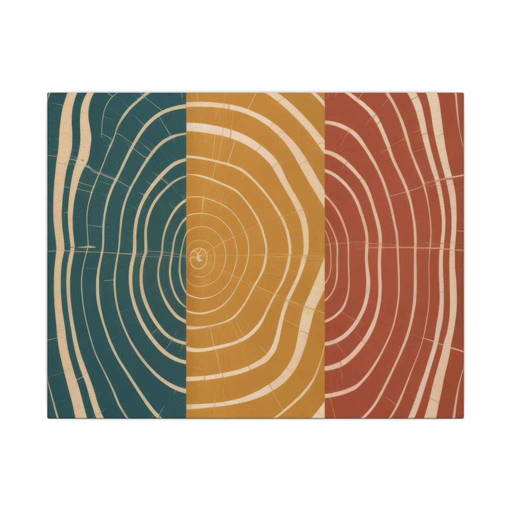 Abstract Wood Grain Trio Matte Canvas | Stretched Wall Art