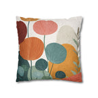 Watercolor Botanical Faux Suede Pillow Cover