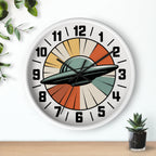 Retro UFO Sunburst Wall Clock | 1950s Space Age Decor