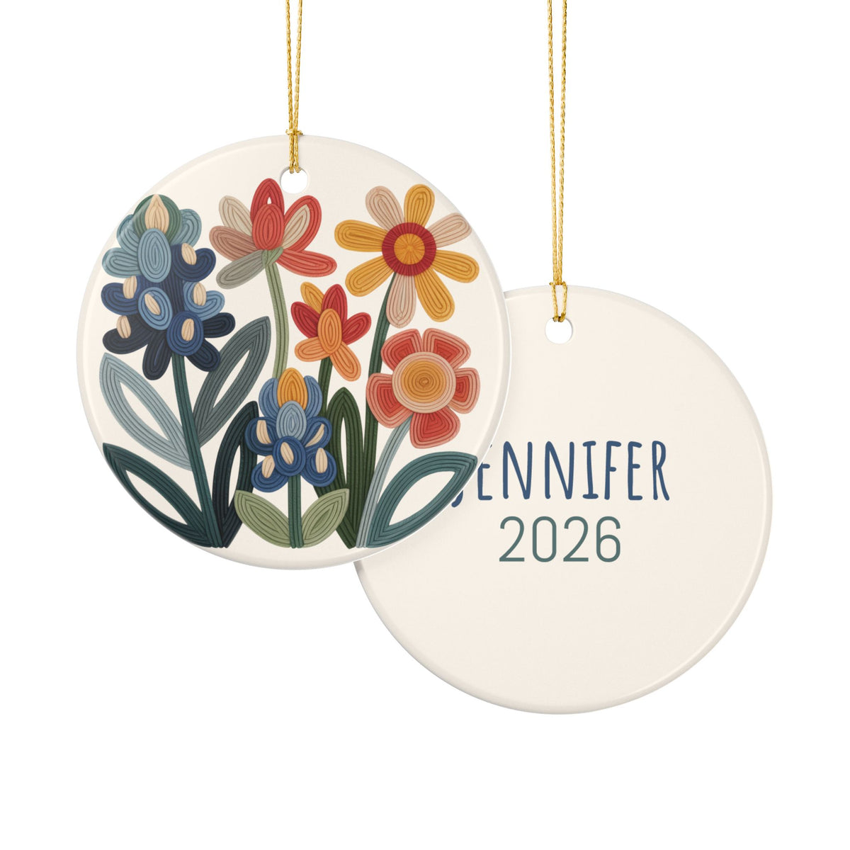 Texas Wildflower Ornament | Personalized Name Keepsake