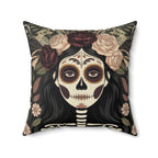 La Catrina Skull Gothic Throw Pillow