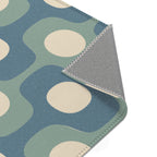 Halo Mid-Century Geometry Area Rug | Blue Sage Cream Nursery Rug