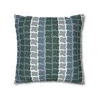 Retro Green Geometric Faux Suede Pillow Cover