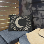 Crescent Moon Outdoor Pillow | Celestial Boho Patio Decor