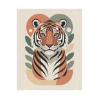 Mid Century Tiger Poster | Clay Orange Sage Wall Art