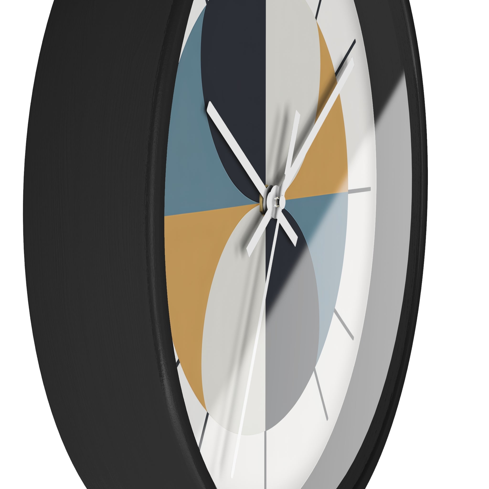 Mid Century Modern Clock | Atomic Retro Minimalist Geometric Hourglass Wall Clock