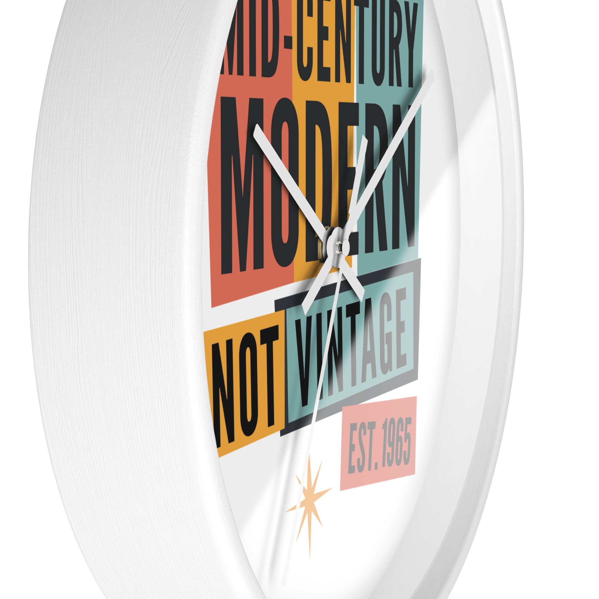 Mid-Century Modern Year Clock | Personalized EST. [YEAR] Wall Clock