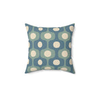 Teal Sage Geometric Square Pillow | Mid Century Decor