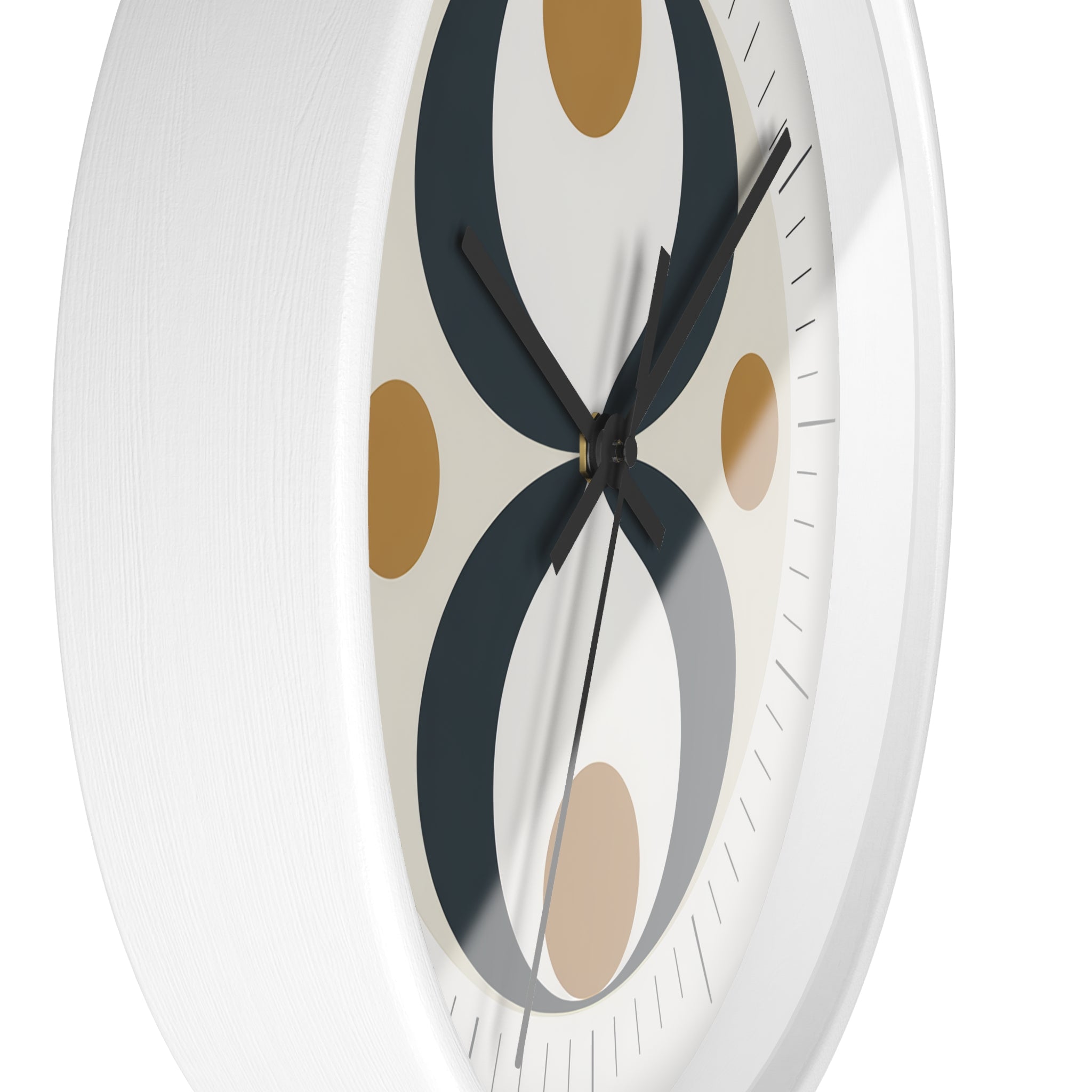Mid Century Modern Clock | Atomic Retro Minimalist Hourglass Wall Clock