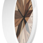 Maple Leaf Wall Clock | Marquetry-Style MCM Decor