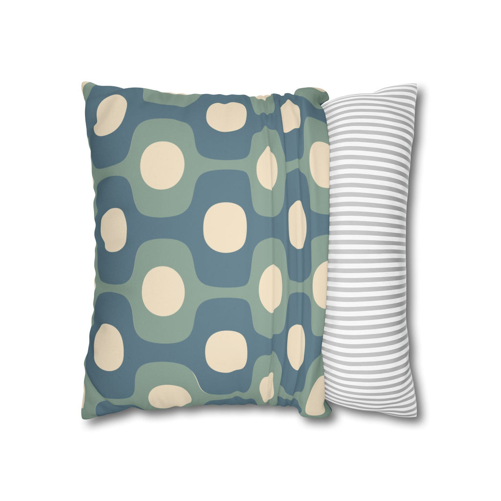 Mid-Century Geometric Pillowcase | Retro Abstract Square Pillowcase