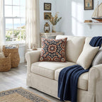 Boho Medallion Woven Pillow product detail image