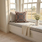 Boho Medallion Woven Pillow product detail image