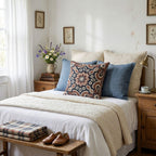 Boho Medallion Woven Pillow product detail image