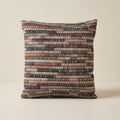 Woven Stripe Throw Pillow Jewel Tone Teal Blue Plum Rust Farmhouse Cushion Basket Weave Inspired Design Boho Living Room…