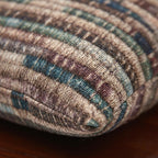Basket-inspired jewel stripe woven pillow – view 7