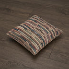 Basket-inspired jewel stripe woven pillow – view 8