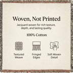Jewel Tone Striped Woven Throw Blanket Teal Blue Rust Boho Farmhouse Basket Weave Inspired Sofa Accent