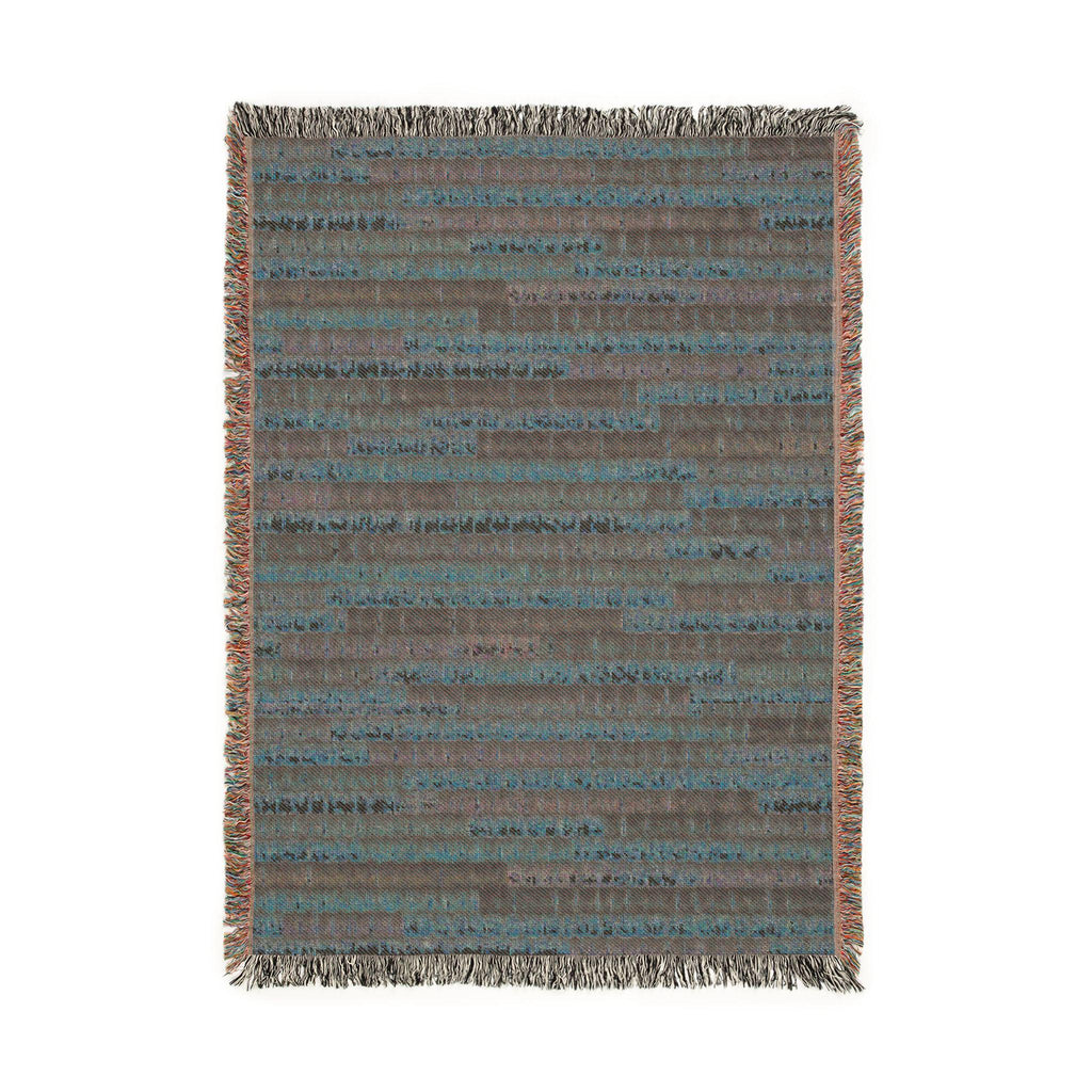 Jewel Tone Striped Woven Throw Blanket Teal Blue Rust Boho Farmhouse Basket Weave Inspired Sofa Accent