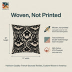 Gothic Bat Damask Woven Pillow product detail image