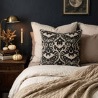 Gothic Bat Damask Woven Pillow product detail image
