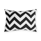 Black and white chevron outdoor pillow — view 11