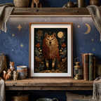 Ancestral Wolf Tapestry Print | Folk Woodland Wall Art