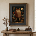 Ancestral Wolf Tapestry Print | Folk Woodland Wall Art