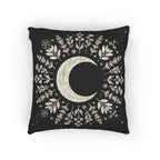 Crescent Moon Botanical Woven Pillow product detail image