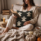 Spooky Ghost Woven Pillow product detail image