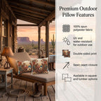 Outdoor pillow features including UV resistance, water resistance and double-sided print