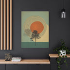 Tree Ring Landscape Canvas | Mid Century Nature Art