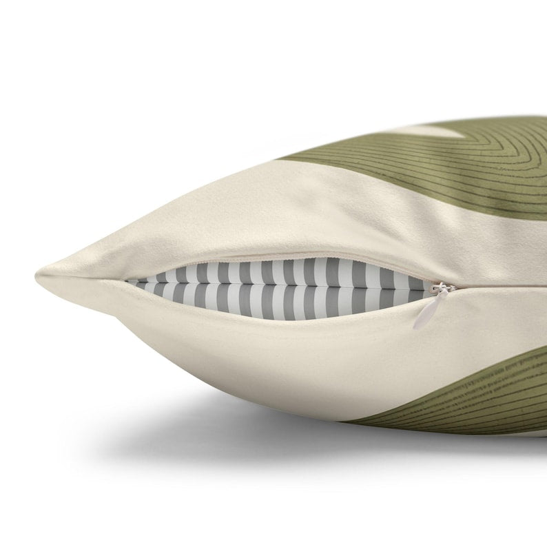 Terracotta Daisy Floral Pillowcase | Embroidery-Inspired Folk Art Throw Pillow Cover