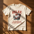 Funny Cat Shirt, Relax The Laundry Can Develop Character Tee, Retro Cat Lover Gift, Vintage Lazy Cat Graphic