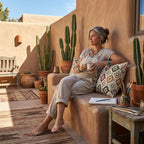 Southwestern Geometric Outdoor Pillow | Earth-Tone Patio Decor
