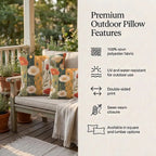 California Poppy Outdoor Pillow | Floral Patio Decor