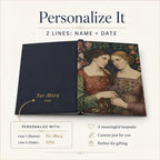 Personalized Sapphic Hardcover Journal | Pre-Raphaelite Lesbian Art