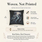 Jellyfish Woven Pillow | Ocean Sea Creature Nautical Home Decor
