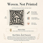 Botanical Mushroom Woven Pillow product detail image